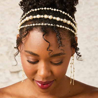 Pearl and Rhinestone Bridal Headband Envogue HB2513