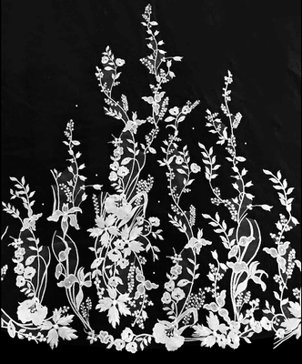 Royal Cathedral Wedding Veil Extra Wide with Floral Vine Lace