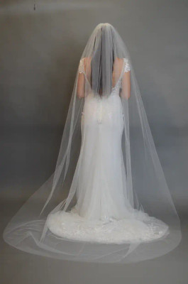 Wide Width Cut Edge Royal Cathedral Wedding Veil Ansonia 626 Wide Width Cut Edge Royal Cathedral Wedding Veil Ansonia 626