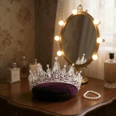 Regal Rhinestone 3" Tall Wedding and Quinceanera Tiara Regal Rhinestone 3" Tall Wedding and Quinceanera Tiara