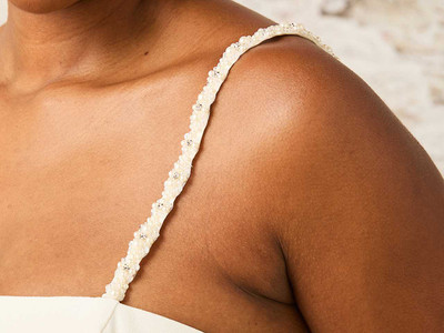 Pearl and Rhinestone Beaded Straps for Wedding Dress ST2557
