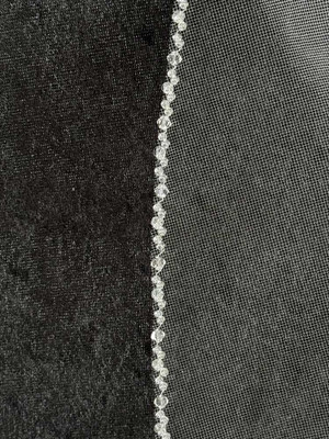 Crystal Beaded Edge Knee Length Wedding Veil C616