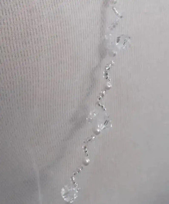 First Communion Veil with Crystal and Pearl Edge First Communion Veil with Crystal and Pearl Edge