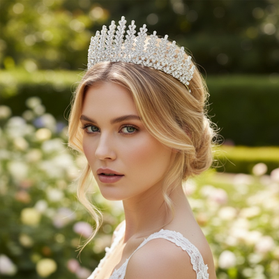 CZ Wedding and Quinceanera Statement Tiara hp7602