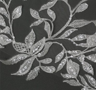 Floral Vine Lace Fingertip Wedding Veil