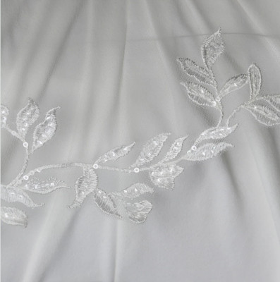 Floral Vine Lace Fingertip Wedding Veil