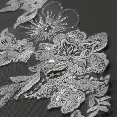 Romantic Beaded Lace Fingertip Wedding Veil V6231F- Sale!