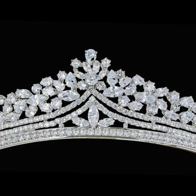 Stunning 1 1/2" Tall CZ Wedding and Quinceanera Tiara Stunning 1 1/2" Tall CZ Wedding and Quinceanera Tiara