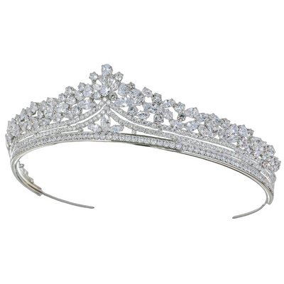 Stunning 1 1/2" Tall CZ Wedding and Quinceanera Tiara Stunning 1 1/2" Tall CZ Wedding and Quinceanera Tiara