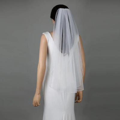 Soft Tulle Fingertip Wedding Veil with Pencil Edge V6359F Soft Tulle Fingertip Wedding Veil with Pencil Edge V6359F