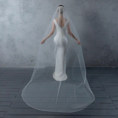 Pearl and Sequin Cathedral Wedding Veil V6246C Pearl and Sequin Cathedral Wedding Veil V6246C