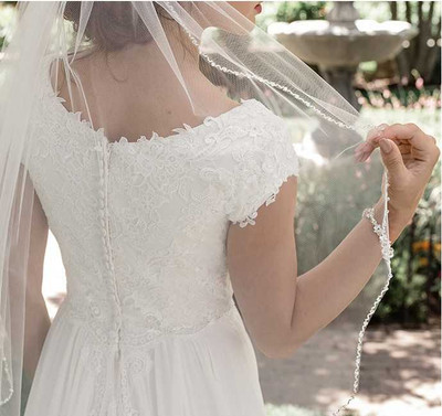 Beaded 108" Long Cathedral Wedding Veil enVogue V2091C Beaded 108" Long Cathedral Wedding Veil enVogue V2091C