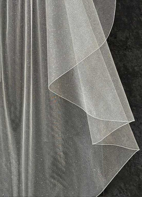 Silver or Gold Angel Dust Knee Length Wedding Veil V6904 Silver or Gold Angel Dust Knee Length Wedding Veil V6904
