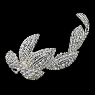 Large Bridal Hair Clip with Pearls and Rhinestones Large Bridal Hair Clip with Pearls and Rhinestones