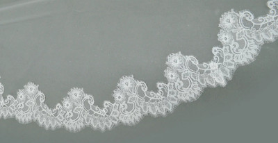 Mantilla Style Royal Cathedral Wedding Veil Chantilly Lace E1478L