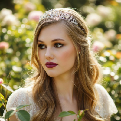 Pearl and CZ Wedding Tiara Lorena hp3558