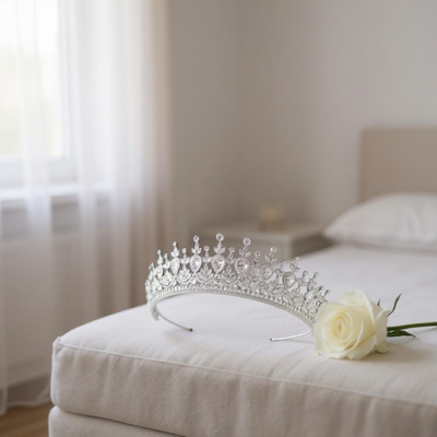 CZ Crystal Wedding and Quinceanera Tiara in Silver : Sale! CZ Crystal Wedding and Quinceanera Tiara in Silver : Sale!