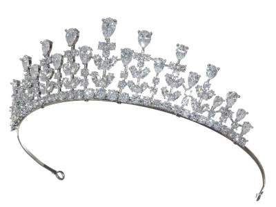 Elegant CZ Wedding and Quinceanera Tiara hp264 Elegant CZ Wedding and Quinceanera Tiara hp264