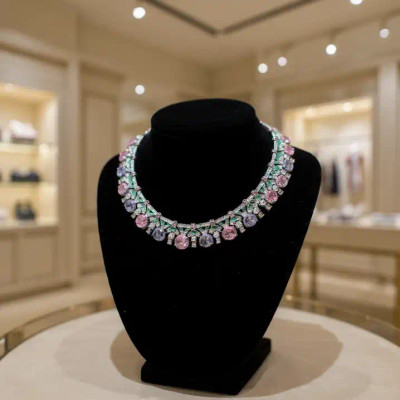 Multi Color CZ Crystal Bridal and Formal Jewelry Set