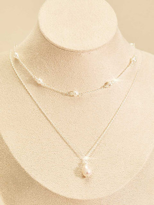 Cultured Pearl and Pearl Bead Bridal Jewelry Set NL2636