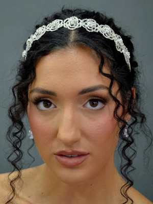 Floral Design Crystal Bridal Headband Elena EHP103