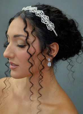 Floral Design Crystal Bridal Headband Elena EHP103