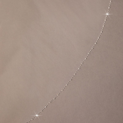 Crystal Beaded Edge Fingertip Wedding Veil Envogue V2670SF 