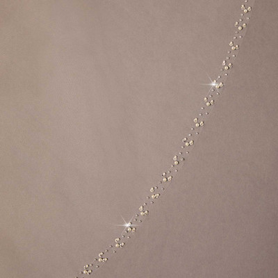 Pearl and Sequin Beaded Fingertip Wedding Veil Envogue V2673SF
