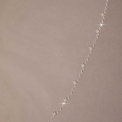 Royal Cathedral Wedding Veil with Pearl and Crystal Edge V2675WC