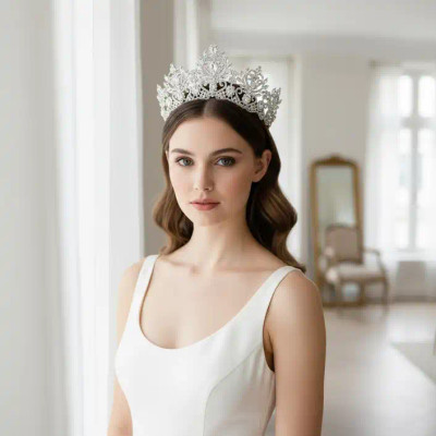 Regal Crystal Extravagance Wedding and Quinceanera Tiara hp3866