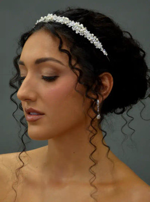 Pearl and Rhinestone Bridal Headband Elena EHP281