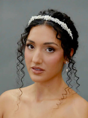 Pearl and Rhinestone Bridal Headband Elena EHP281