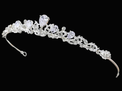  Petite Crystal Silver or Gold Plated Wedding Tiara hp379 
