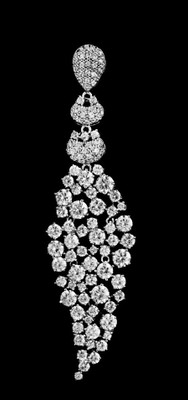 Exquisite Sterling Silver Drop CZ Wedding Earrings