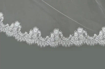 Two Layer Chantilly Lace Royal Cathedral Drop Wedding Veil