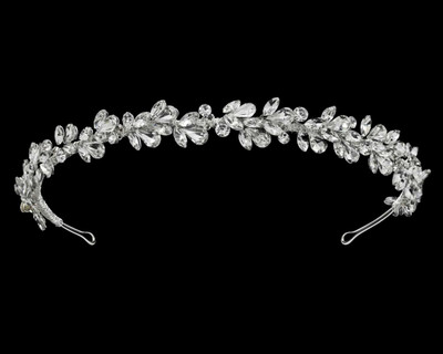Crystal Rhinestone Hand Wired Wedding Headband hp4523