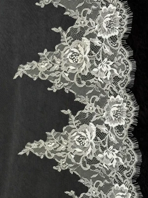 Royal Cathedral Wedding Veil with Chantilly Lace C637 