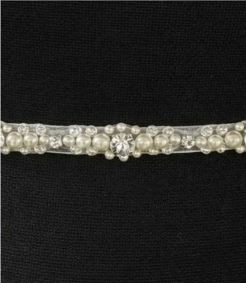 Graduated Pearl and Rhinestone Wedding Belt 9751