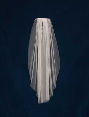 Knee Length Soft Tulle Cut Edge Custom Made Wedding Veil