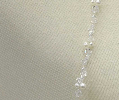 Pearl and Crystal Beaded Royal Cathedral Wedding Veil E1641