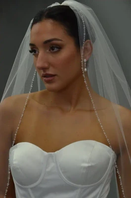 Crystal Beaded Royal Cathedral Wedding Veil E1634