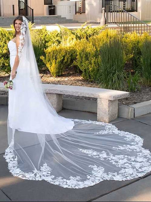Lace Mantilla Royal Cathedral Wedding Veil CF961
