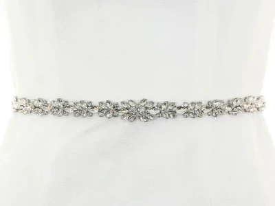 Crystal Rhinestone Beaded Wedding Dress Sash Belt S1004