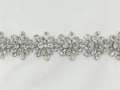 Glamorous Crystal Rhinestone Wedding Dress Sash Belt S1011