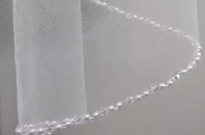 Pearl and Crystal Edge Regal Cathedral Wedding Veil