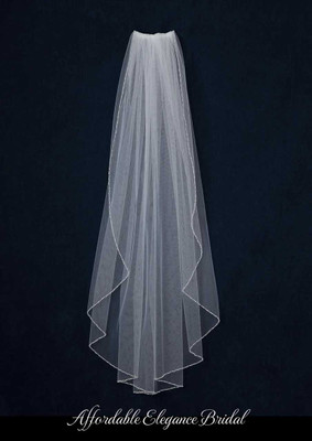 Pearl and Crystal Edge Regal Cathedral Wedding Veil