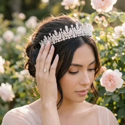 CZ Crystal Wedding and Quinceanera Tiara Crown hp6116