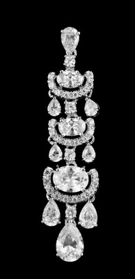 Sterling Silver Plated CZ Wedding Earrings SE2305
