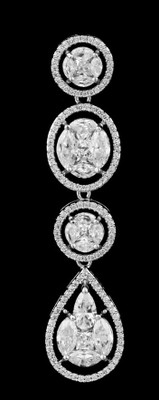 Sterling Silver Plated CZ Drop Wedding Earrings SE3250