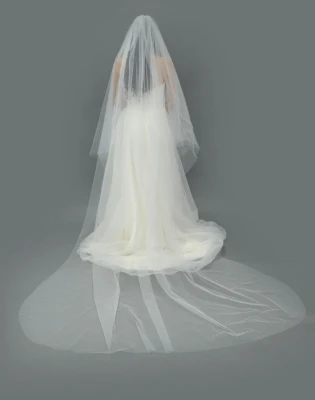  Two Layer Foldover Regal Cathedral Wedding Veil V105LL